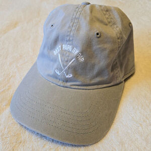 Men's WEMCO Light Gray Adjustable "Best Papa By Par" Baseball Dad Cap